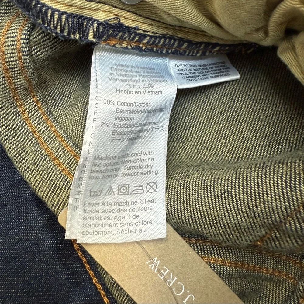 NWT J Crew 484 Slim Fit Kurabo Japanese Denim Jeans
